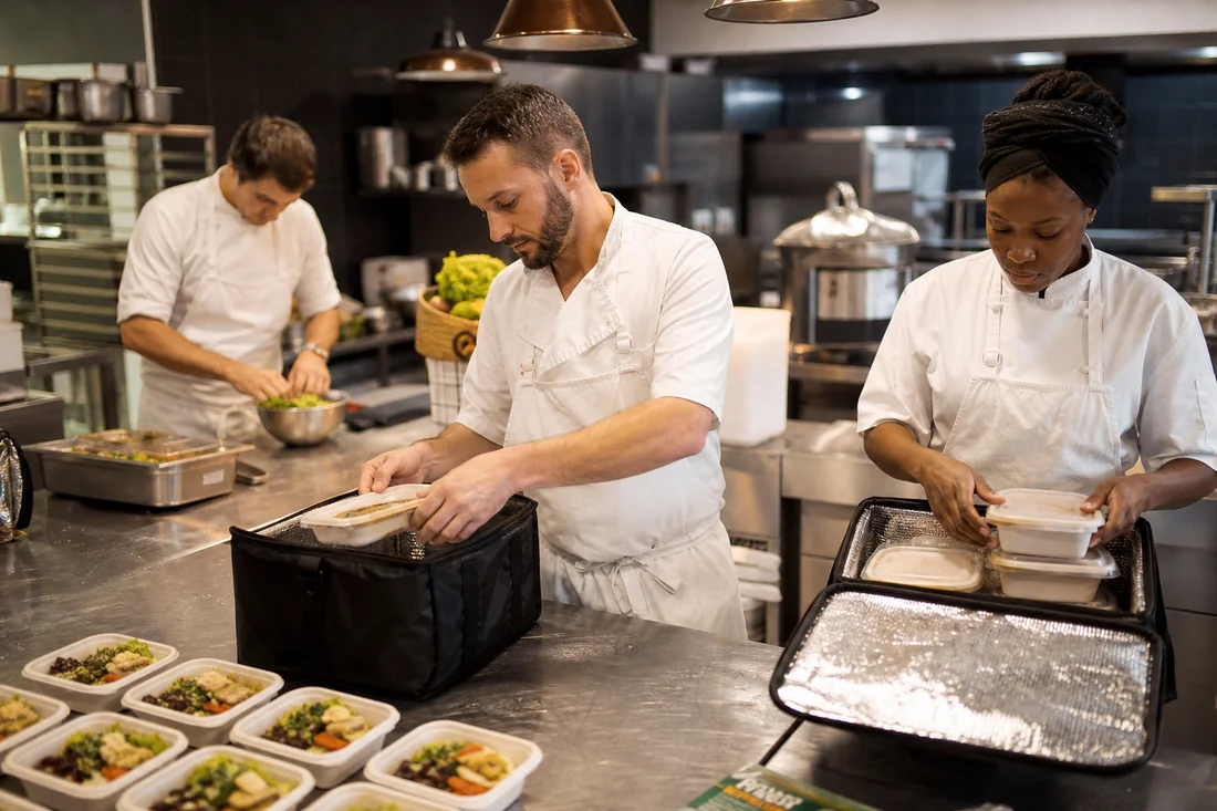 Une cuisine Zelunix préparant une livraison hebdomadaire